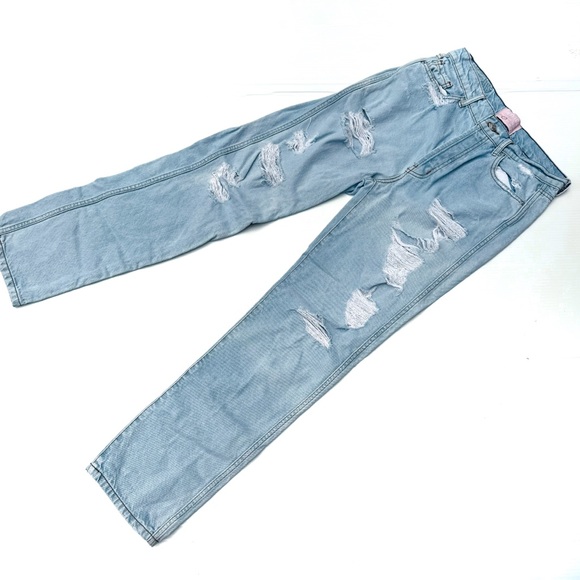 REVICE Light Blue Distressed Women Jeans - Picture 1 of 13